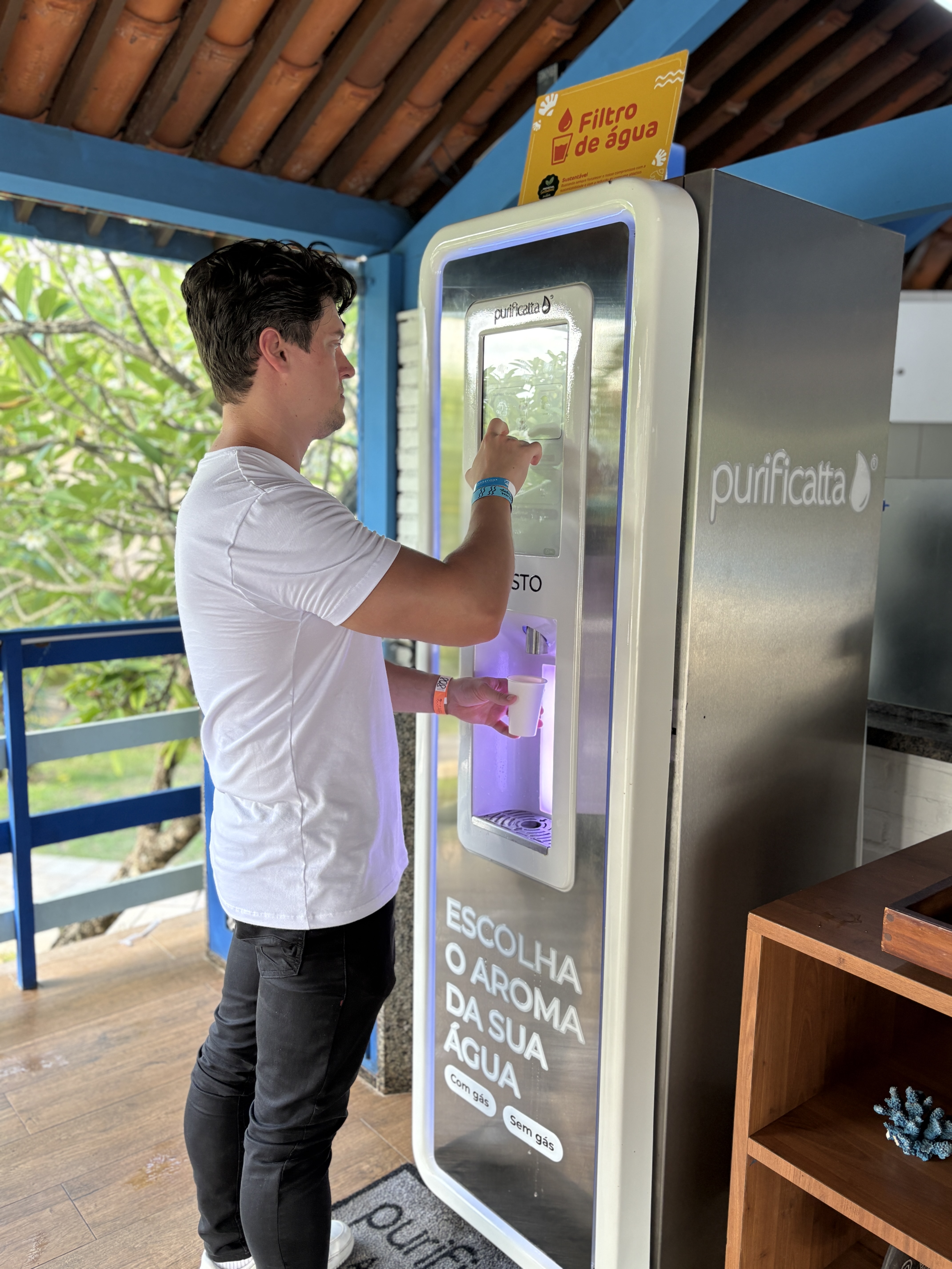 Máquina Purificatta em uso